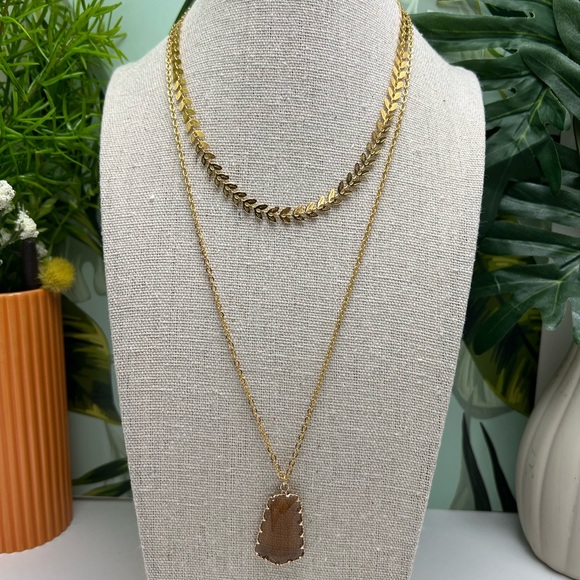 Elegant Large Glass Pendant Necklace - Boho Chic Trendy Necklace - Picture 1 of 8